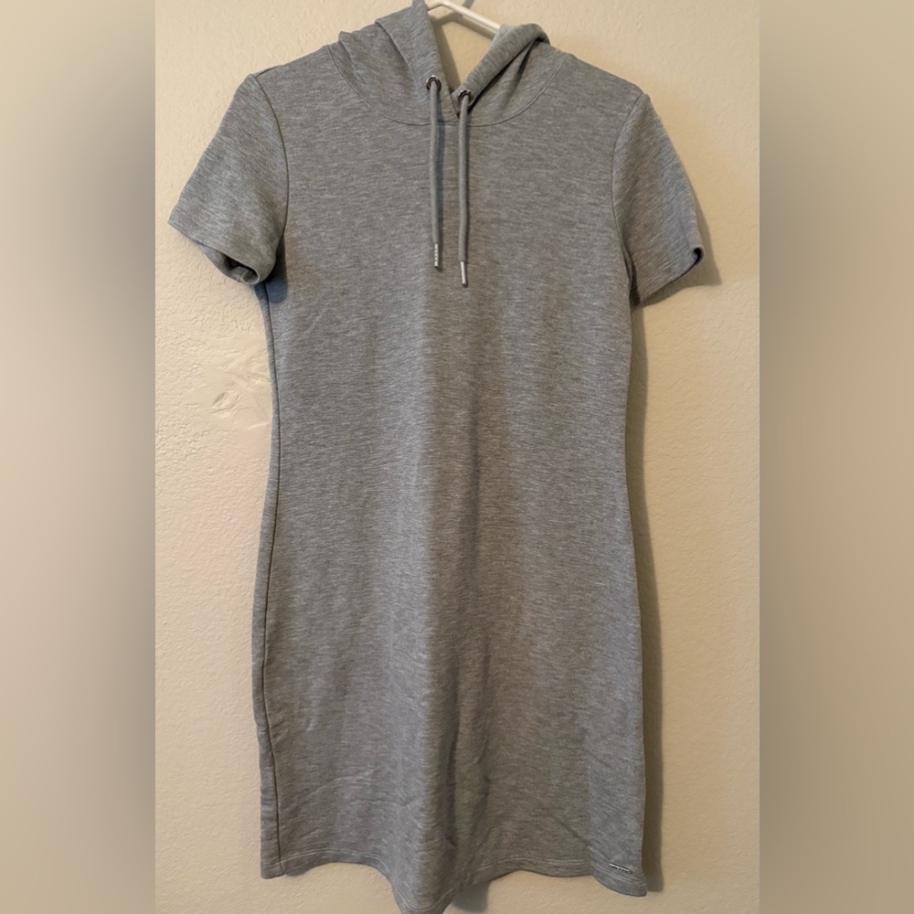 Calvin Klein Heather Gray Hoodie Dress